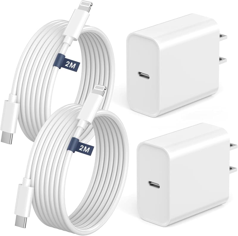 iPhone 20W PD 急速充電器 2個セット MFi/PSE認証 Lightningケーブル2m付き