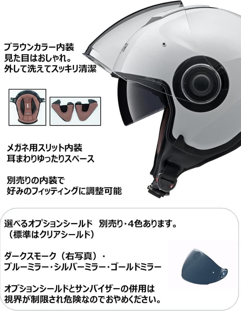 ヤマハ バイクヘルメット オープンジェット YJ-22II ZENITH セミブラック Mサイズ