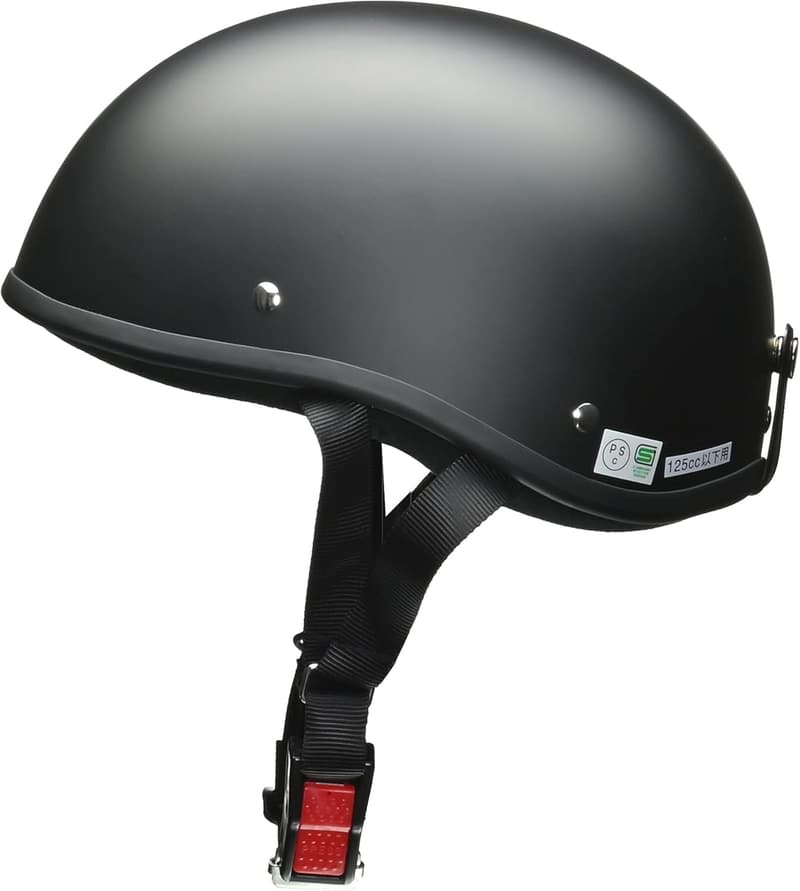 バイクヘルメット ハーフ DALE マットブラック フリーサイズ (57-60cm) 125cc以下用