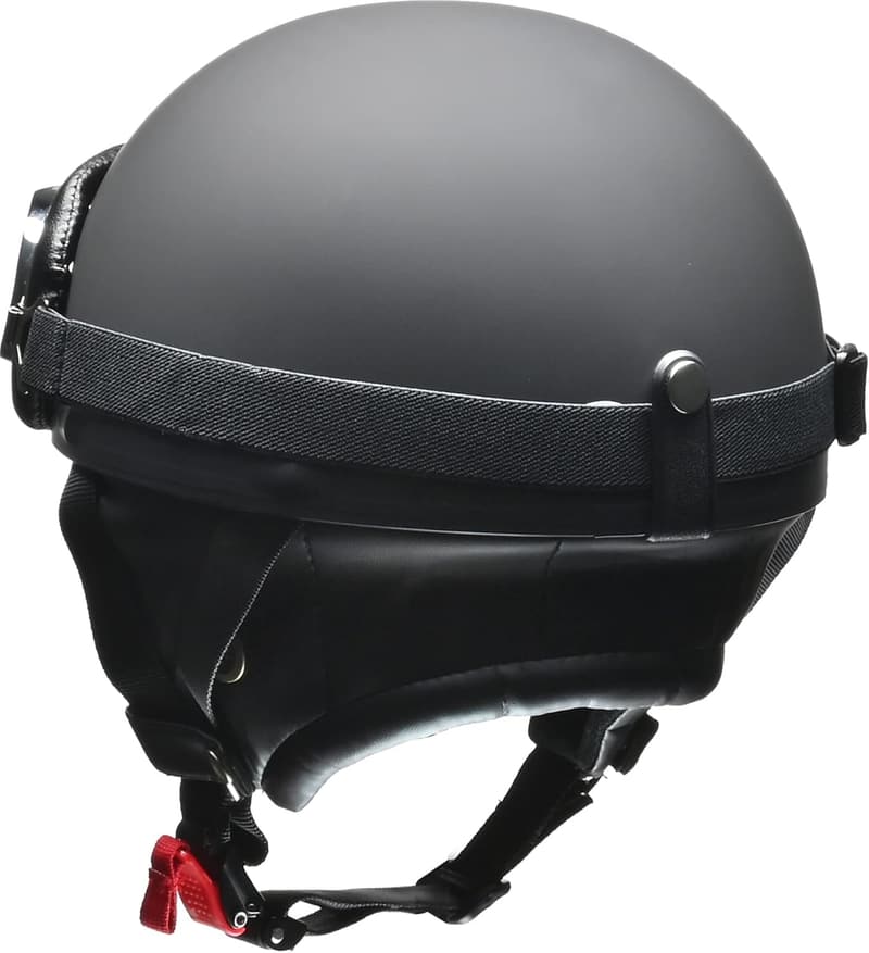 バイクヘルメット ハーフ CR-750 ビンテージ マットブラック フリーサイズ 57~60cm