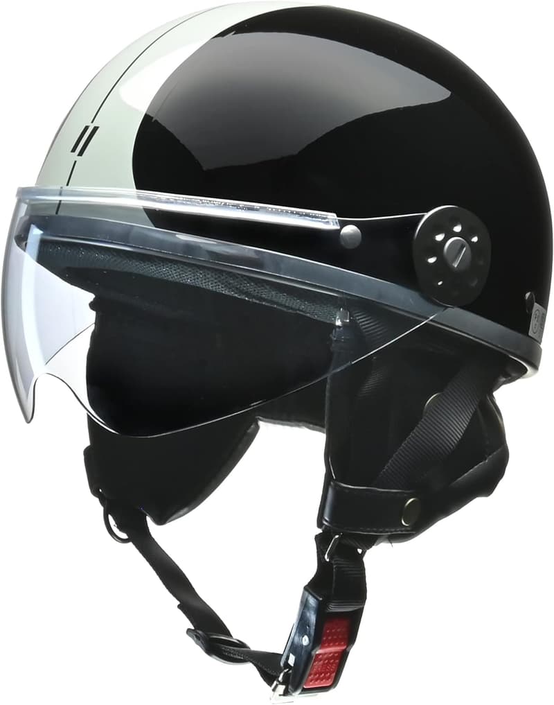 バイク用ハーフヘルメット O-ONE ブラック/シルバー フリーサイズ(57-60cm)