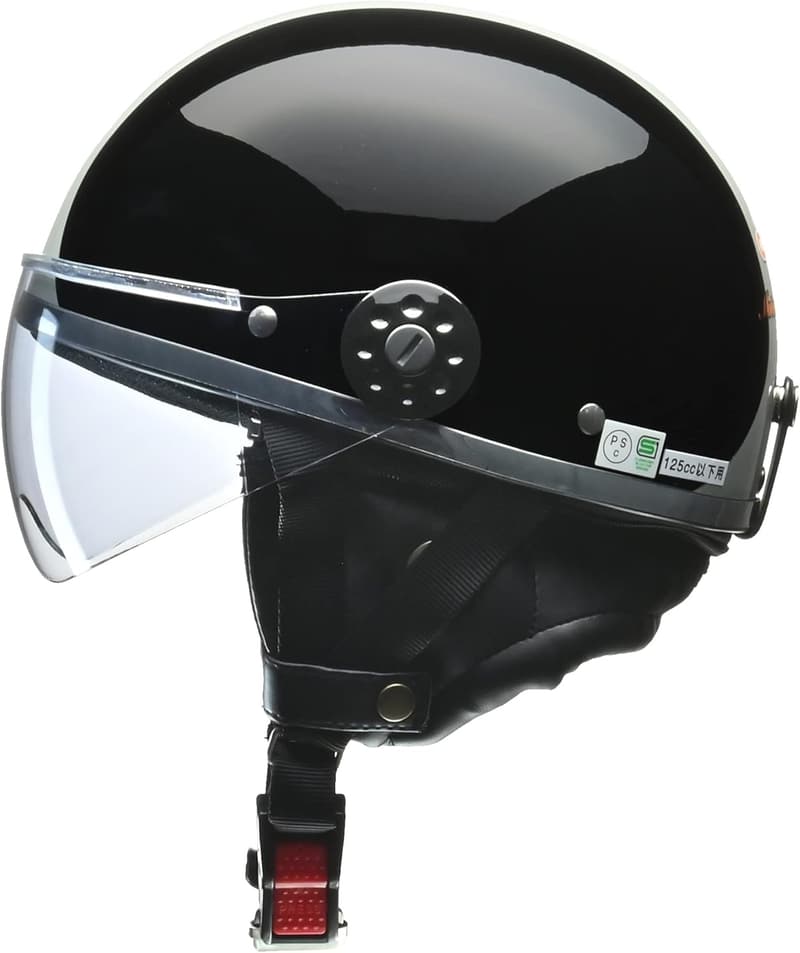 バイク用ハーフヘルメット O-ONE ブラック/シルバー フリーサイズ(57-60cm)