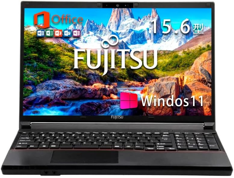 整備済み 富士通ノートパソコン LIFEBOOK A574 / MS Office 2019 / Intel Core i3 / 4GBメモリ / 128GB SSD / Windows 11 / 中古