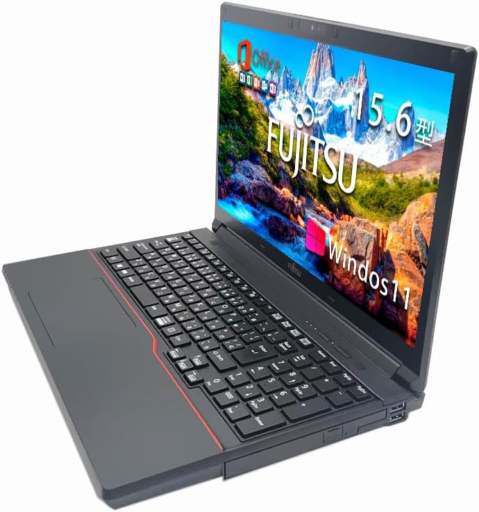 整備済み 富士通ノートパソコン LIFEBOOK A574 / MS Office 2019 / Intel Core i3 / 4GBメモリ / 128GB SSD / Windows 11 / 中古