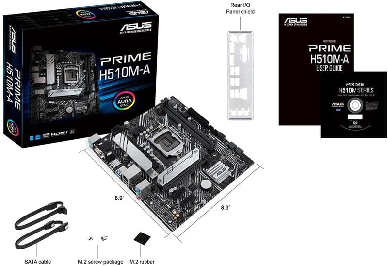 ASUSTek PRIME H510M-A マザーボード (microATX, LGA1200, 第10世代・11世代 CPU 対応)