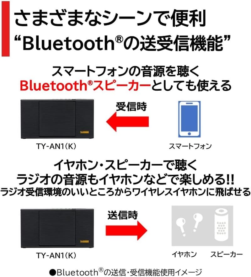 TOSHIBA(東芝) Bluetooth対応 CDラジオ スリムデザイン ブラック