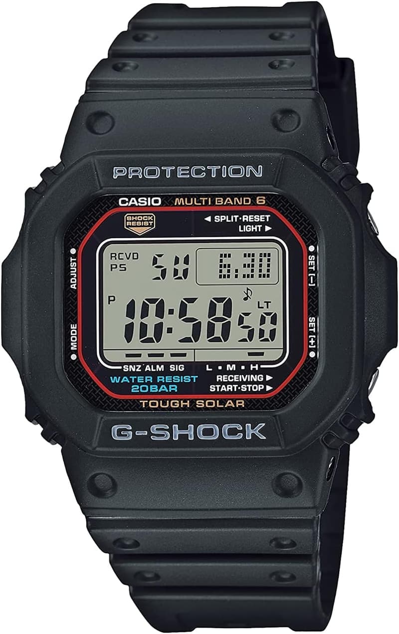 メンズ 防水電波ソーラー デジタル時計 カシオ G-SHOCK 5600シリーズ ブラック