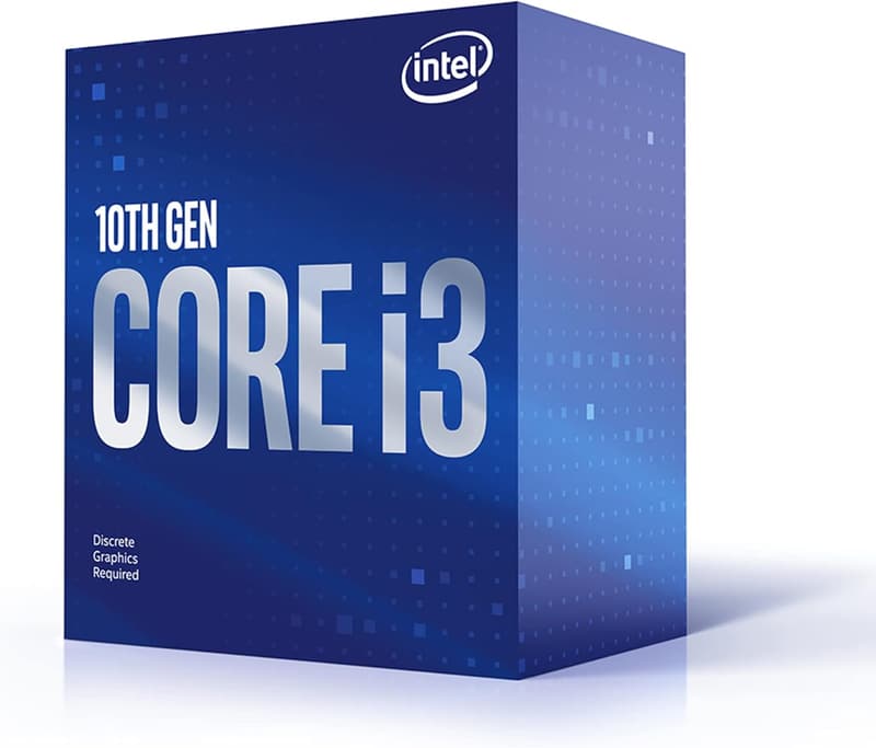 Intel Core i3-10100F CPU（3.6GHz、6MB、LGA1200、4コア/8スレッド）