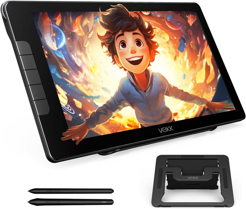 VEIKK Studio 16液晶タブレット 15.6インチ ペンタブレット スタンド付き 2年メーカー保証