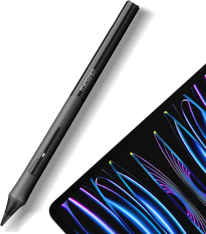 iPad専用Metapen D1スタイラスペン 傾き感知・ショートカットキー対応 Type-C急速充電