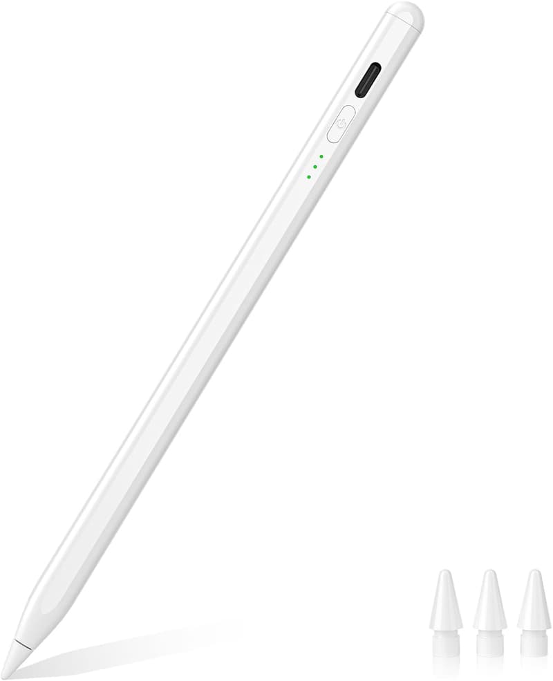 iPad対応 2018-2025年用 高感度ペンシル Type-C急速充電 磁気吸着 軽量