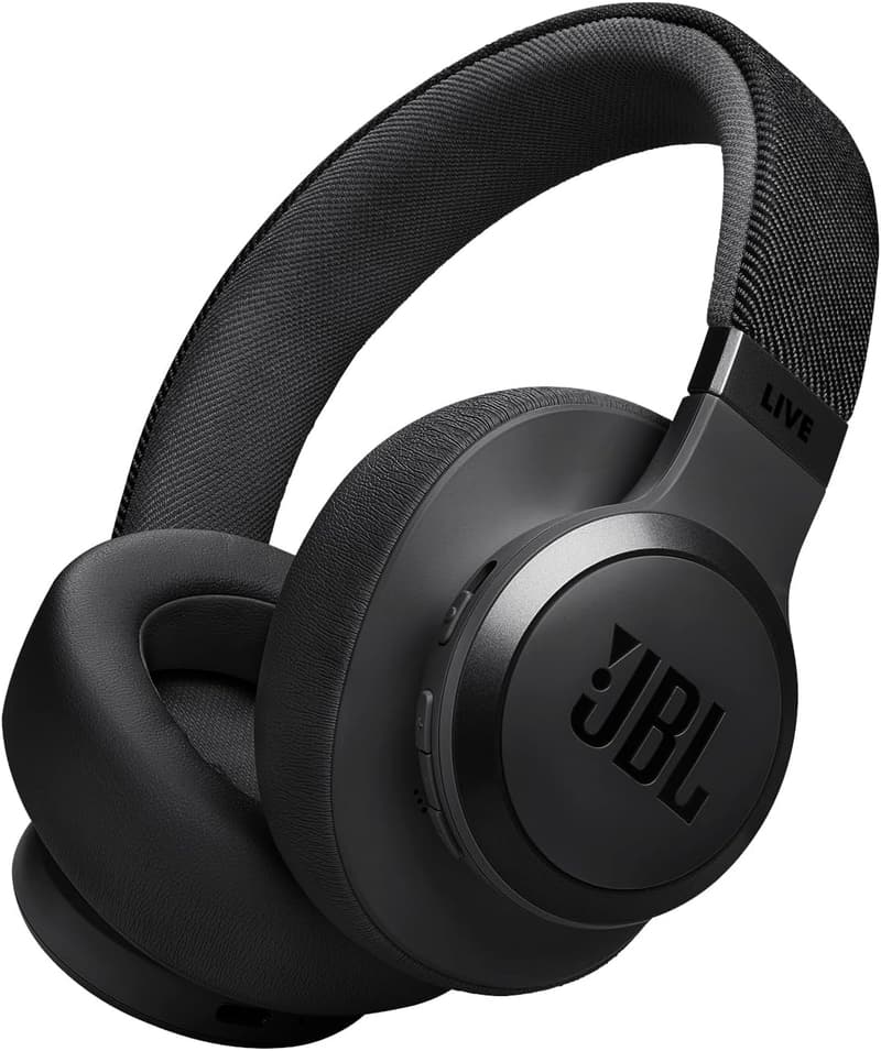 JBL LIVE 770NC ハイブリッドノイズキャンセリングBluetoothオーバーイヤーヘッドホン ブラック