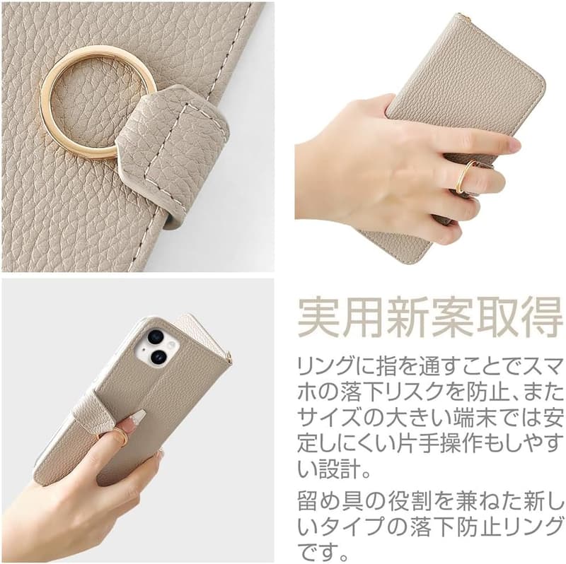 女性向け おしゃれな手帳型 iPhone 14 ケース - 耐衝撃 マグネット式 カード収納 スタンド機能 エレガントなレトロデザイン