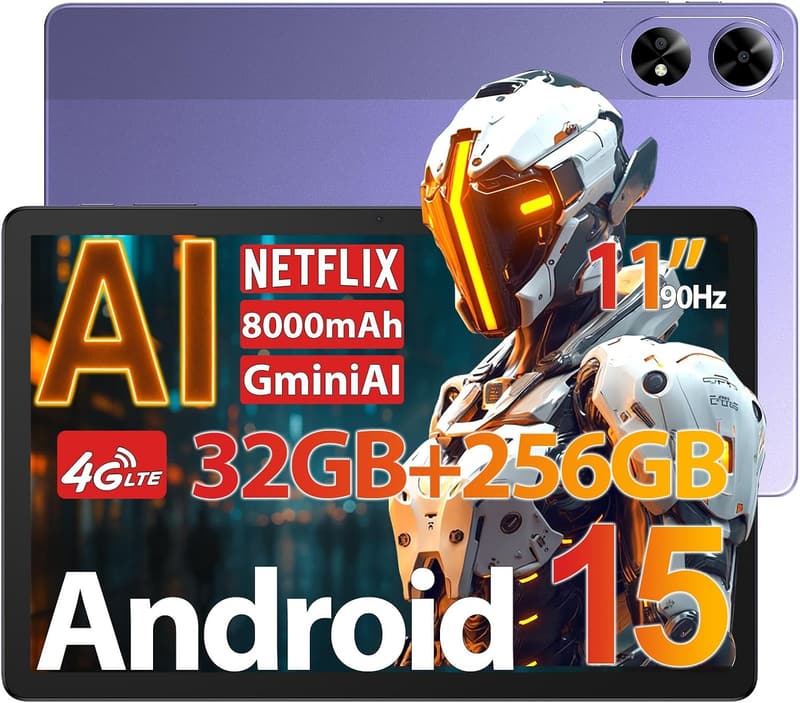 DOOGEE G6+ アンドロイド15タブレット 11インチ FHD+ 32GB/256GB+2TB拡張 8コアCPU 4G LTE/5G Wi-Fi SIMフリー