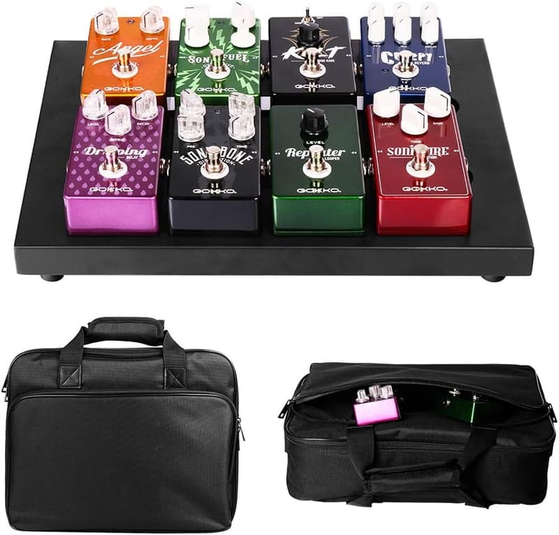 ギターエフェクターボード 軽量収納バッグ付き M-350x270x50MM