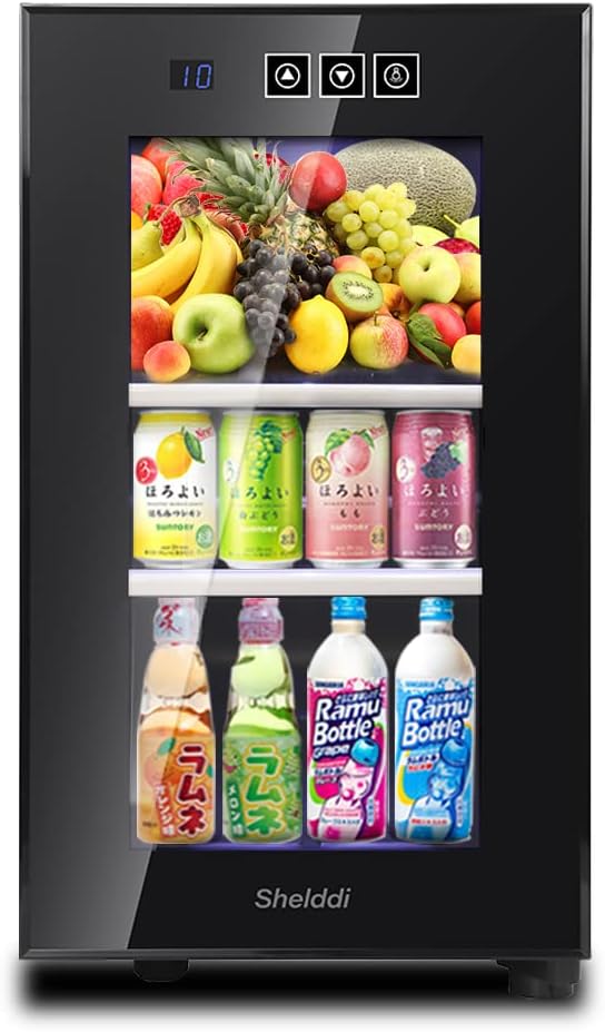 省エネ おしゃれな静音ミニ冷蔵庫 23L 一人暮らし用 前開き SHR-023A