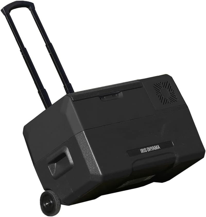 ポータブル 車載冷蔵庫 30L ブラック 急速冷凍 -20~20℃ キャスター付き