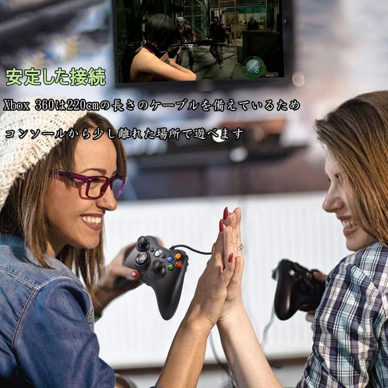 有線Xboxコントローラー 2025アップグレード版 遅延なし 高耐久ブラック