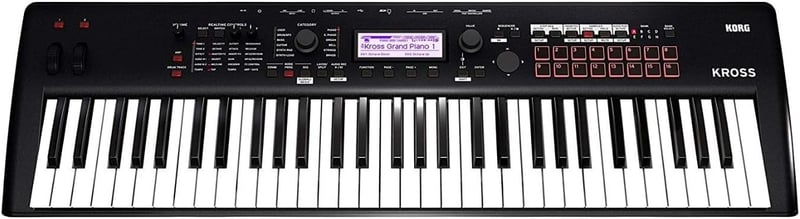 KORG KROSS2 61鍵 シンセサイザー 軽量 電池駆動 音楽制作・ライブパフォーマンス用 スーパーマットブラック