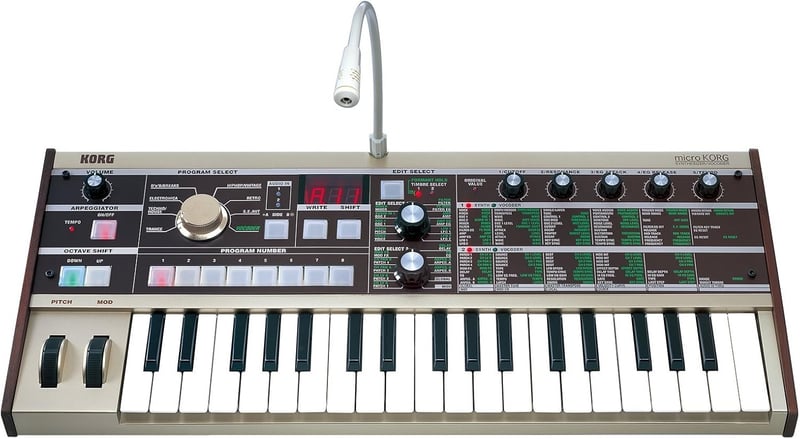 microKORG アナログシンセサイザー ボコーダー 37鍵 コンパクト マイク・アダプター付