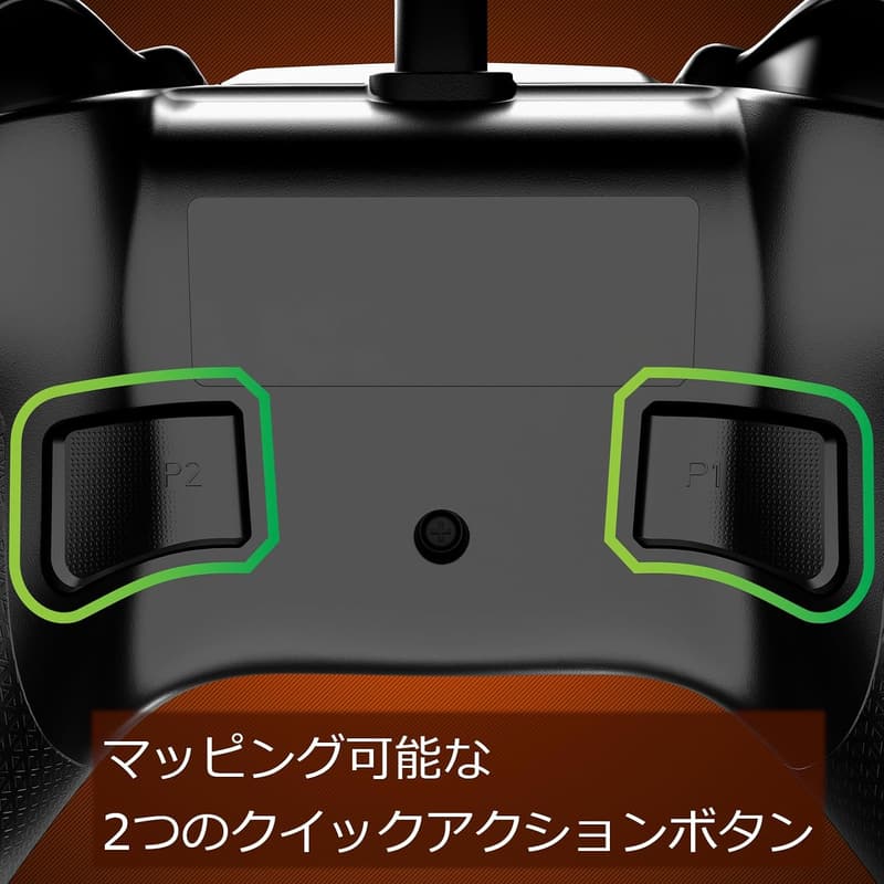 Xbox用有線ゲームパッド React-R 背面ボタン搭載 足音強化 ブラック【Xbox公認】