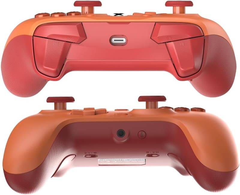 Xbox One/Xbox Series X|S/PC用ホール効果ジョイスティック有線ゲームパッド(オレンジ)