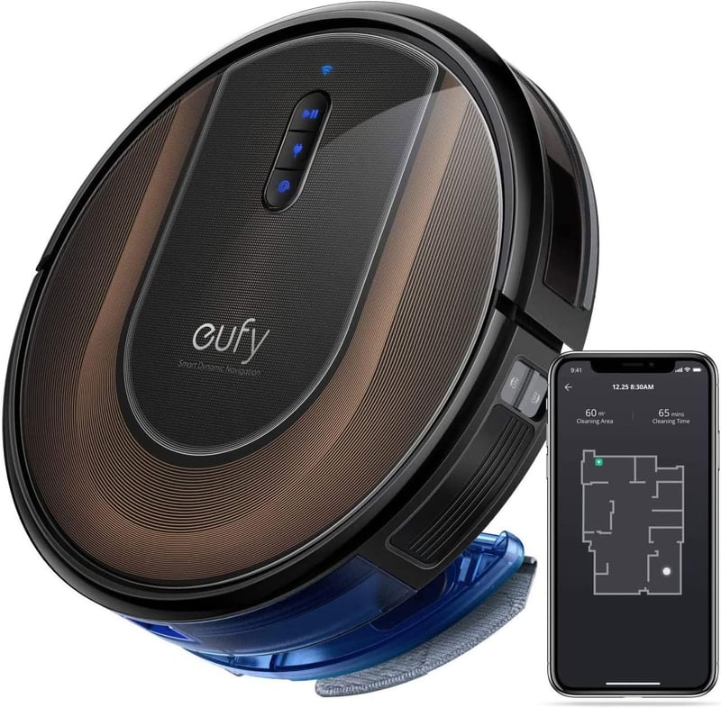 Eufy RoboVac G30 Hybrid ロボット掃除機 【スマートナビ2.0・2-in-1吸引・水拭き・Wi-Fi・超薄型・強力吸引】ブラック