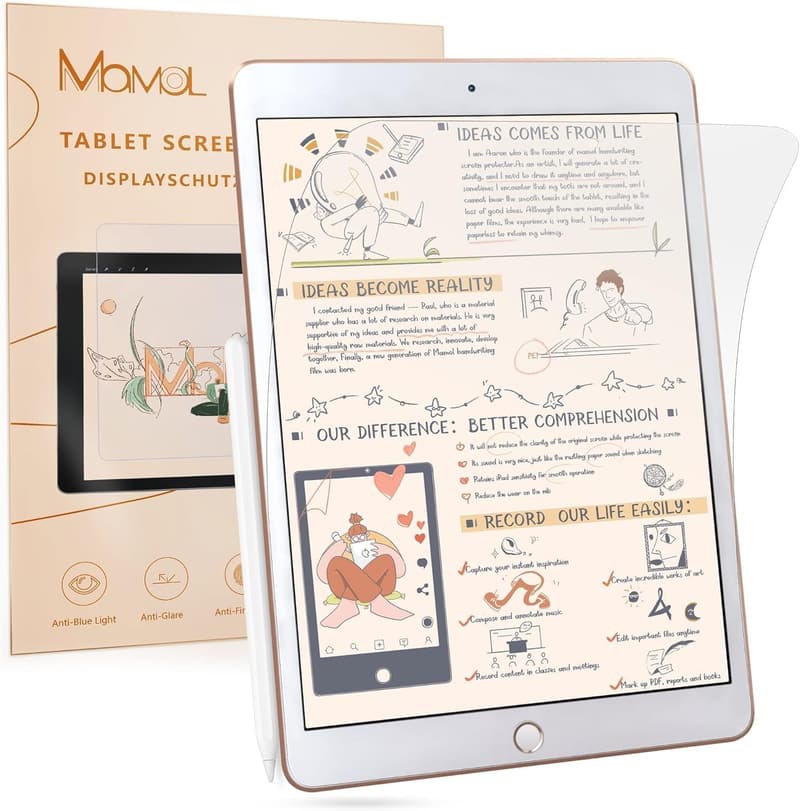 iPad 10.2用 ペーパーライクフィルム（第9/8/7世代対応）2枚セット