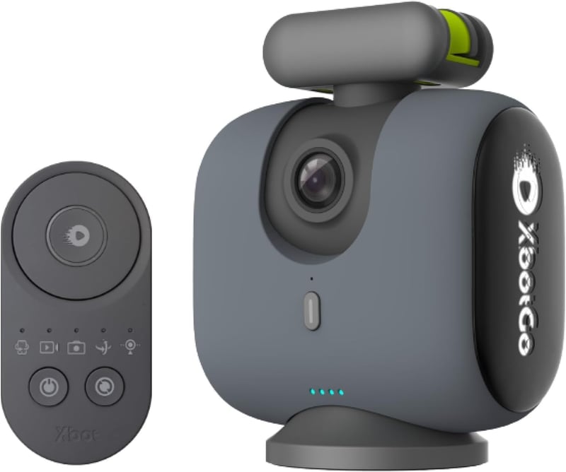 XbotGo Chameleon AI スポーツカメラジンバル | 自動追跡・4Kセンサー搭載 | 360°回転・8時間稼働 | サッカー・バスケットボール対応 (グラファイトグレー)