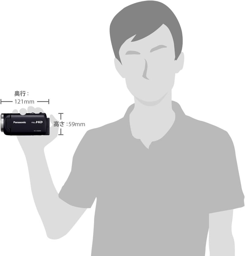 パナソニック HDビデオカメラ V360M 90倍ズーム ブラック