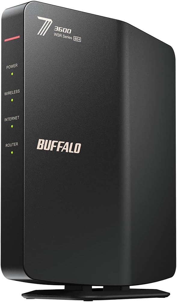 Wi-Fi 7対応 バッファロー デュアルバンド無線LANルーター 2882+688Mbps エコパッケージ WSR3600BE4P/NBK
