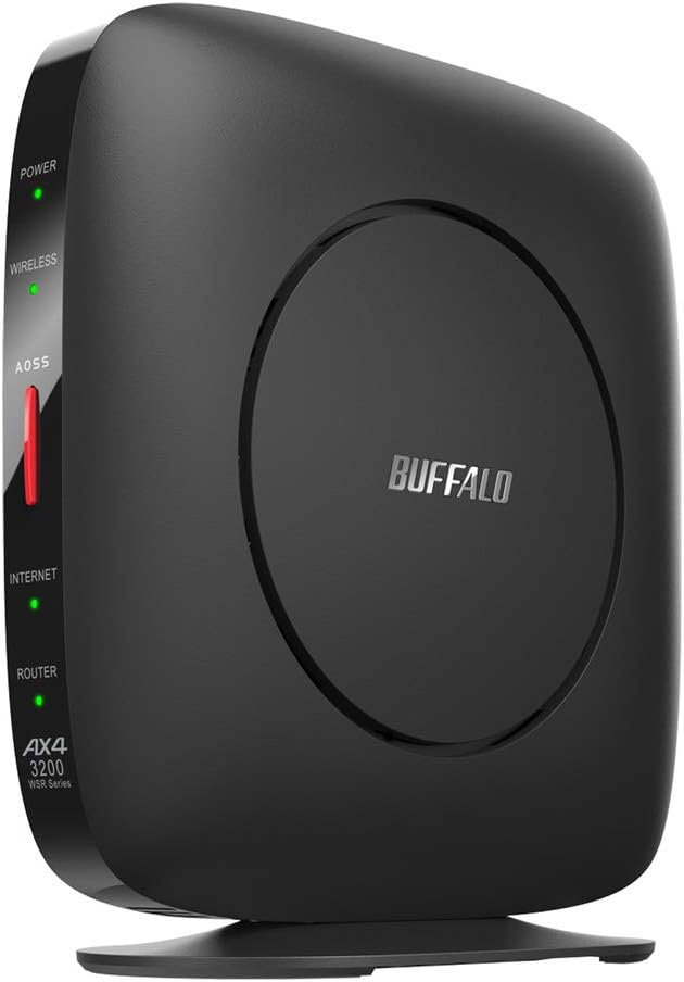 Wi-Fi 6対応 無線LANルーター AX3200 日本メーカー製 WSR-3200AX4S/NBK【iPhone・PS5動作確認済み】