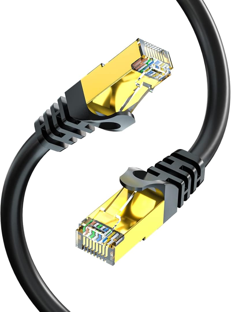 屋外用30M CAT7イーサネットケーブル 工業用三重遮蔽 10Gbps 600MHz 防水