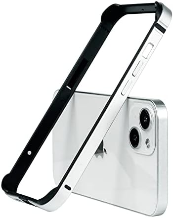 iPhone13/13Pro用アルミバンパーケース シルバー 軽量耐衝撃デザイン