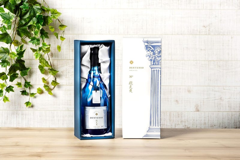 父の日ギフト 本格芋焼酎 殿天爽 720ml 切子グラス・手提袋・化粧箱付