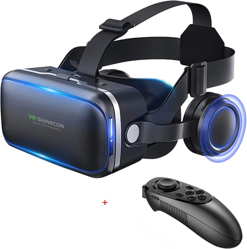 バーチャルリアリティ VRヘッドセット 3Dメガネ リモコン付き iOS/Android対応 4.7~6.5インチ用