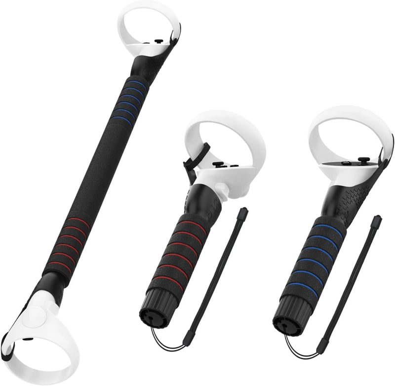 ビートセイバー用VRアクセサリー 延長ハンドル 2-in-1 グリップ (Quest 1/Quest 2/Rift S対応)
