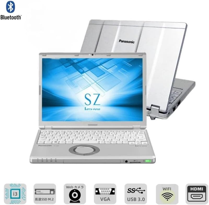 整備済み品 パナソニック Let's note CF-SZ6 12.1インチ ノートパソコン 第7世代 Intel Core i3/メモリ8GB/SSD/Win11&MS Office 2019搭載