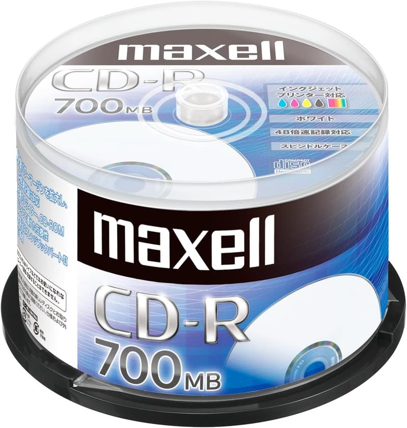 maxell CD-R 700MB インクジェットプリンタ対応 50枚入り スピンドルケース付き
