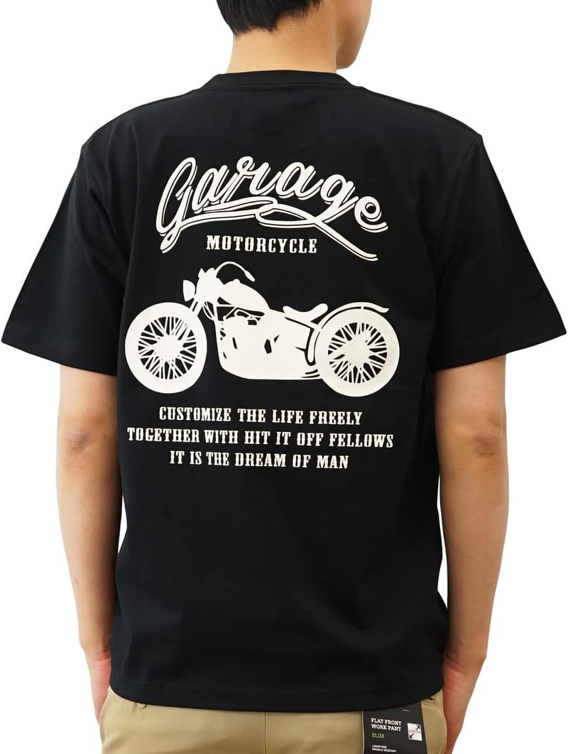 バイカー用オリジナルプリント半袖Tシャツ メンズ レディース