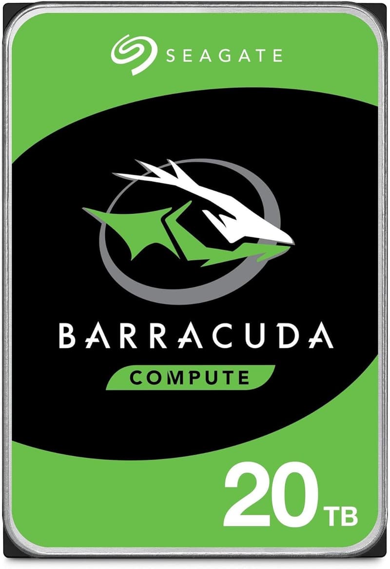 Seagate BarraCuda 20TB 内蔵ハードディスク 3.5インチ 7200rpm 2年保証