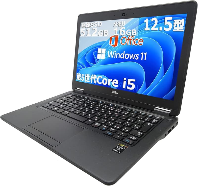 DellノートPC Latitude 7250（整備済み品）12.5型/Win 11 Pro/MS Office H&B 2019/Core i5/16GB RAM/512GB SSD/Bluetooth/HDMI