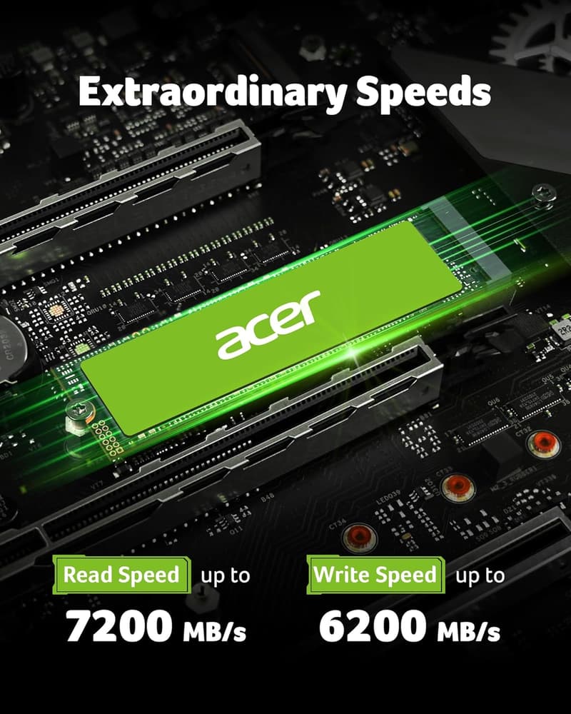 Acer M.2 SSD 2TB NVMe 1.4 PCIe Gen4 内蔵SSD PS5対応 高耐久 5年保証