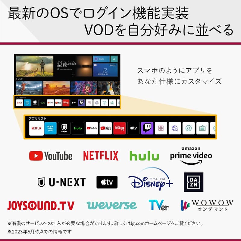 2022年モデル LG 48型 有機ELスマートテレビ OLED48C2PJA Alexa搭載 4Kチューナー内蔵