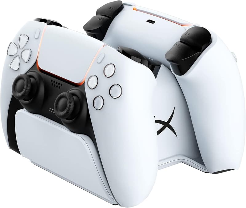 ワイヤレスコントローラー用充電ステーション【PS5対応】ホワイト 2年保証