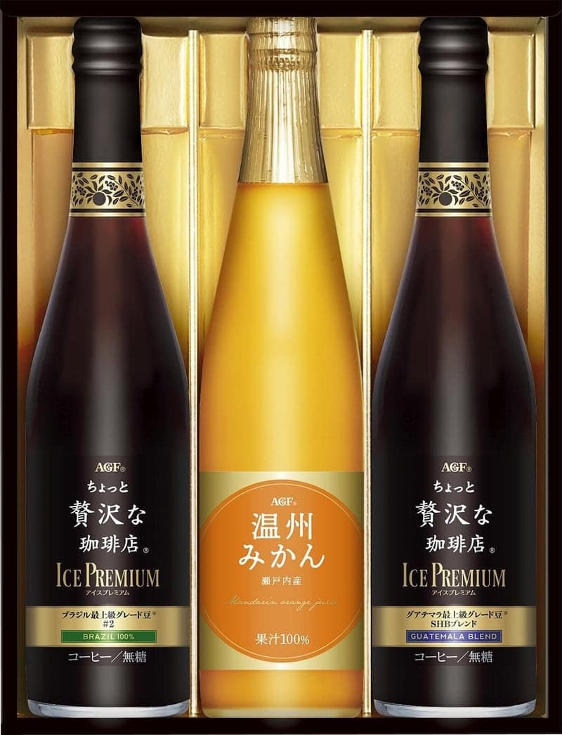 アイスコーヒー・果汁100%ジュース3本セットギフト