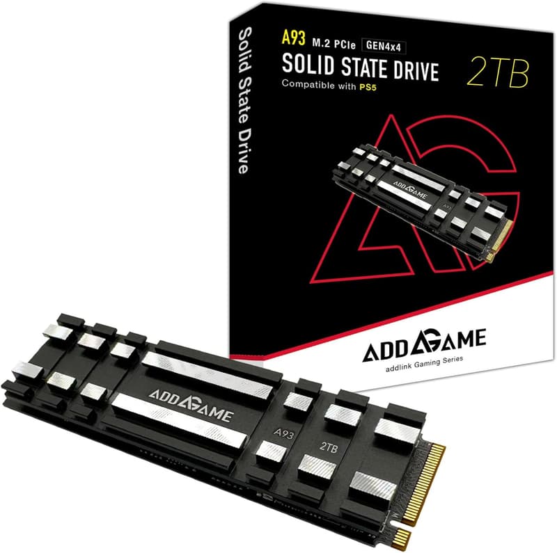 PS5対応 Addlink A93 2TB NVMe SSD ヒートシンク付き 読込速度7,400MB/s メーカー5年保証