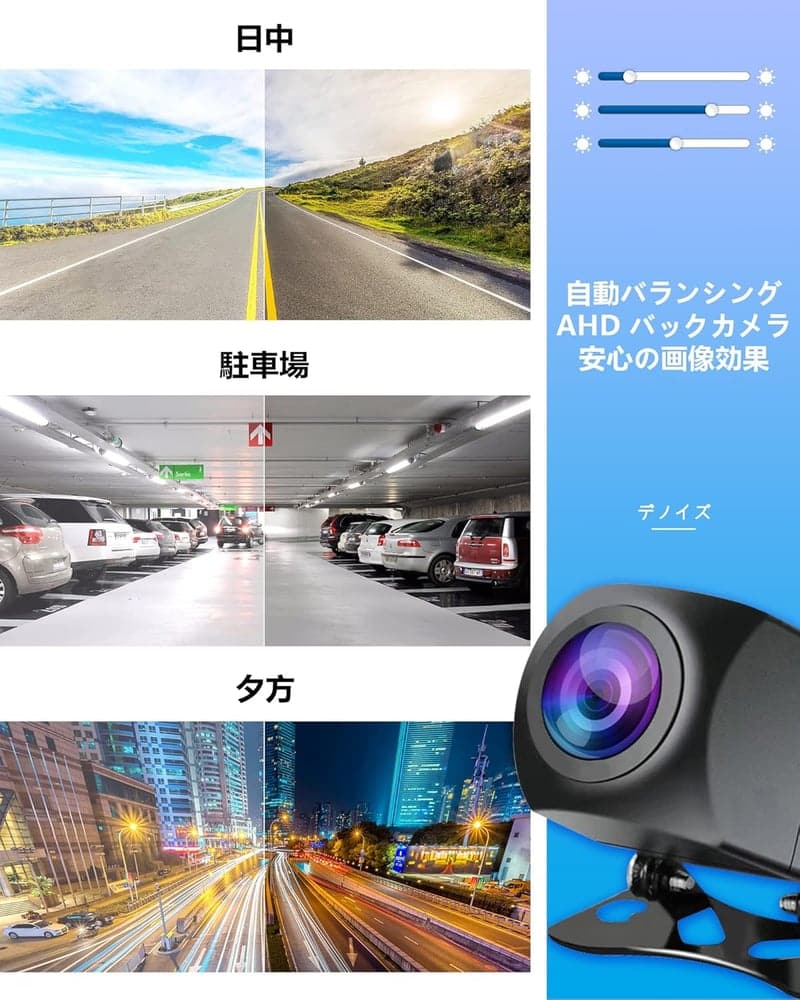 AHD 720Pバックリアカメラ | 超小型CCDセンサー | 高耐水・暗視機能付き | 汎用車両対応