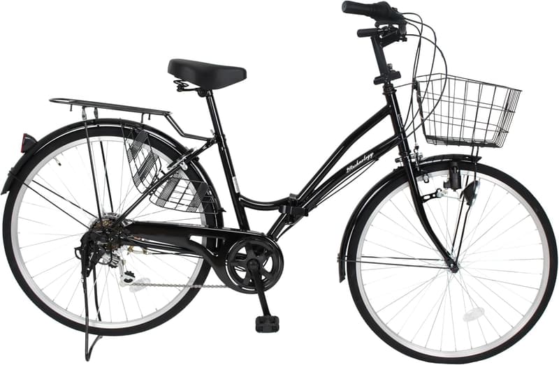 折りたたみ26インチ自転車 6段ギア付き ママチャリ シティサイクル