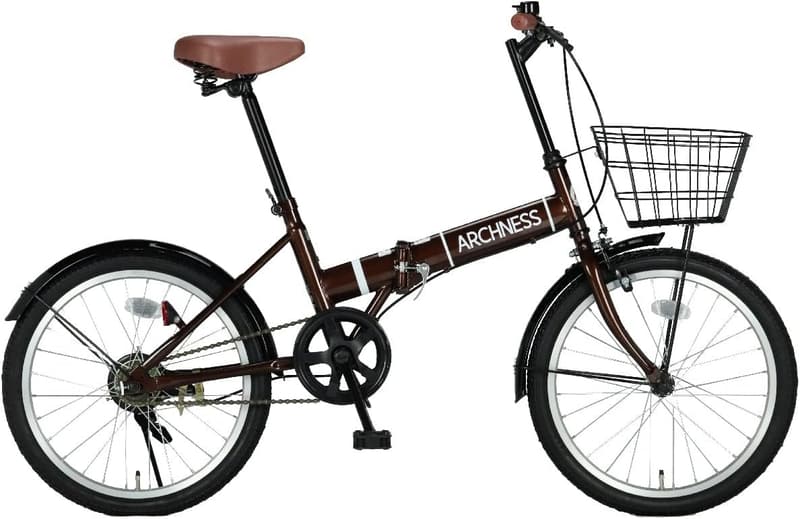 通勤通学に最適な軽量20インチ折りたたみ自転車(カゴ付き)